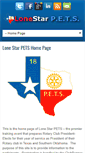 Mobile Screenshot of lonestarpets.org